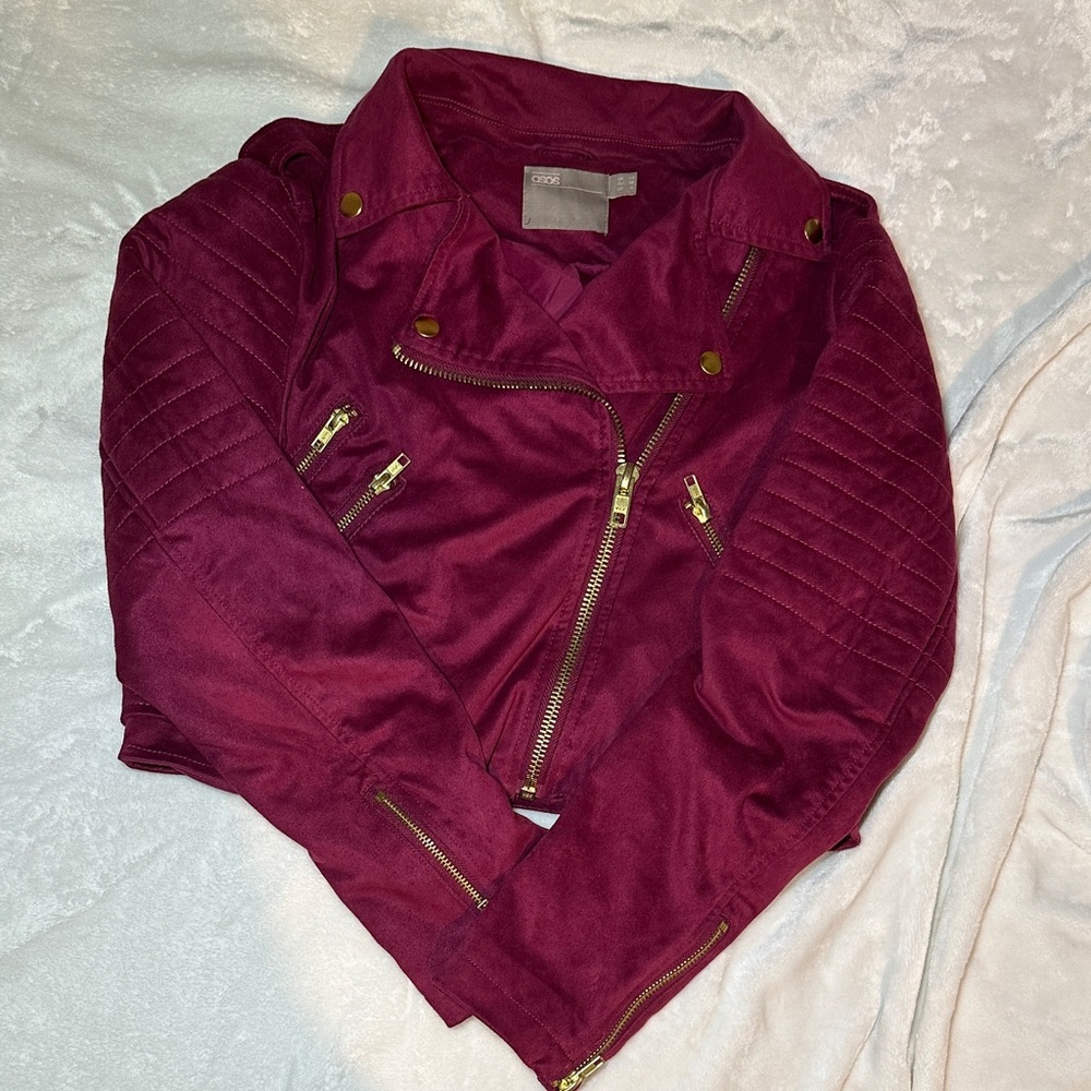 ASOS Deep Pink Suede Jacket